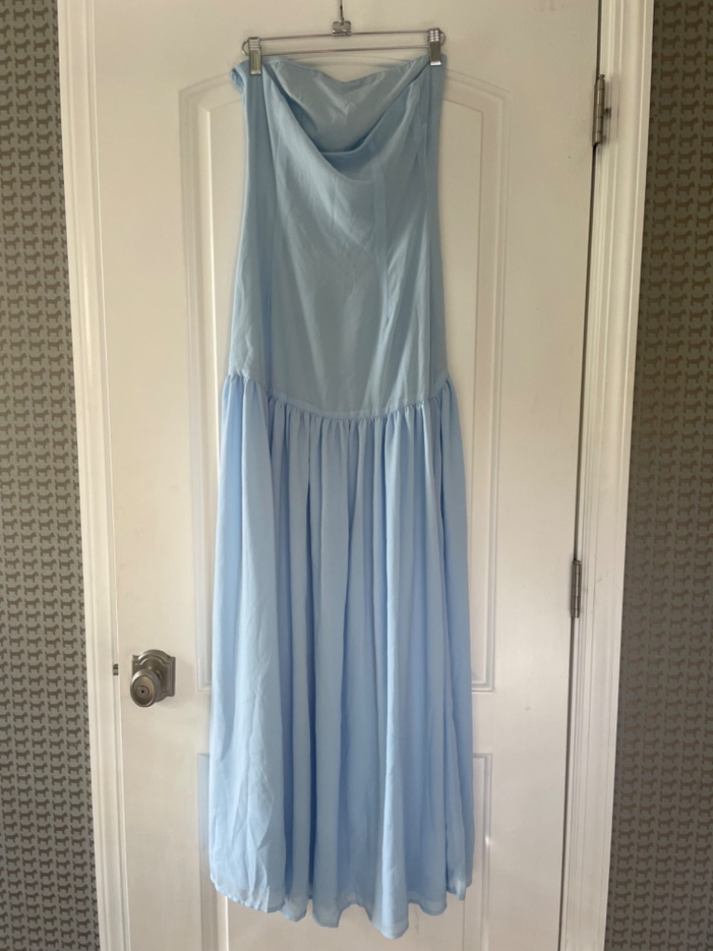 NWT PEPPERMAYO EDEN STRAPLESS MAXI DRESS IN LIGHT BLUE SIZE 4! - Picture 8 of 8